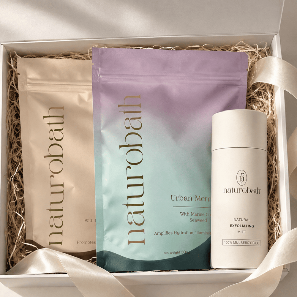 Silk & Soak | Luxury Body Care Gift Set with Mulberry Silk Mitt