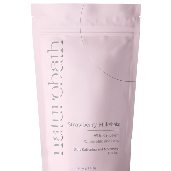 Strawberry Milkshake milk bath soak with sheep milk and lactic acid