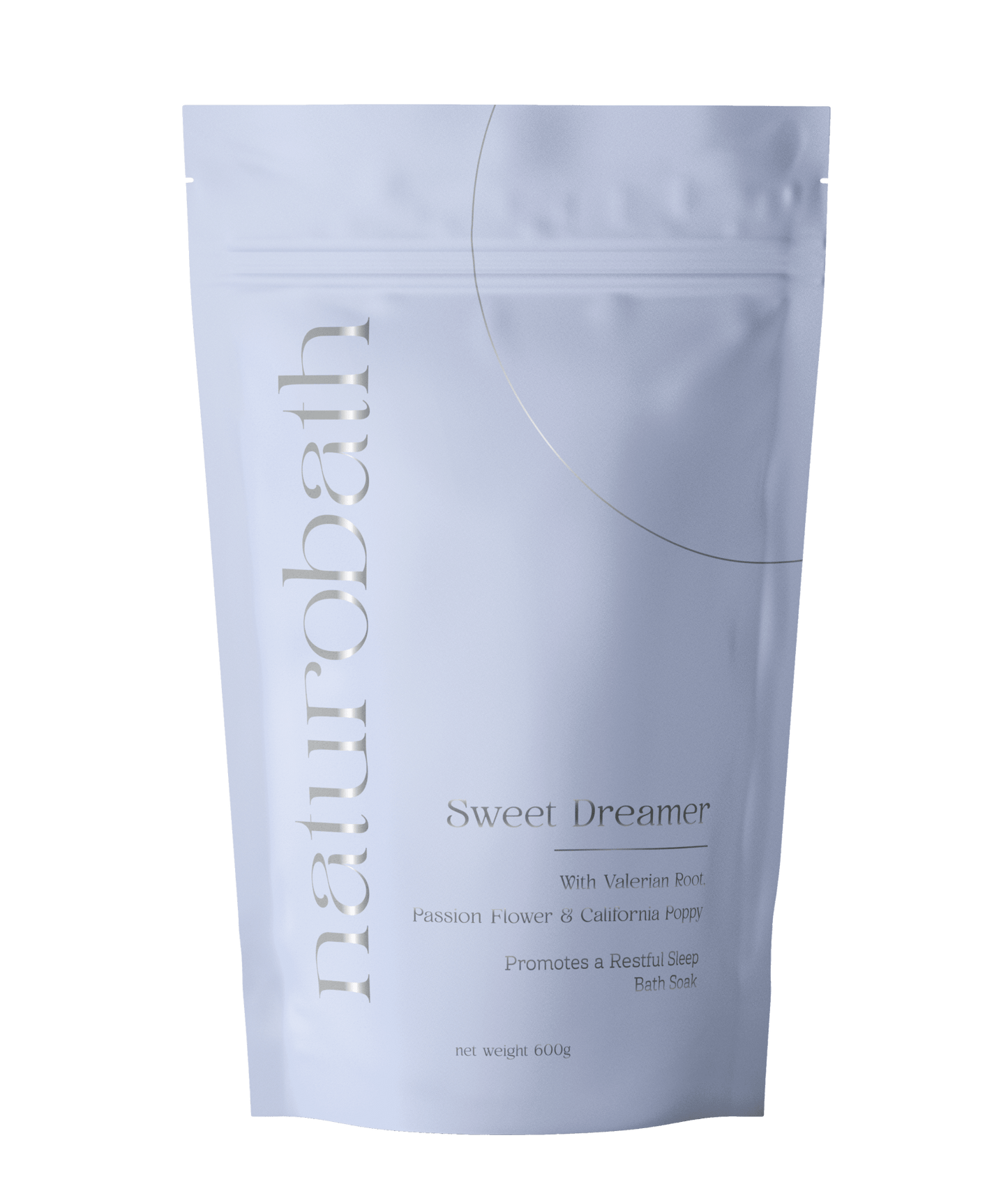 Sweet Dreamer mineral soak, infused with a calming, aromatic blend for your evening wind-down