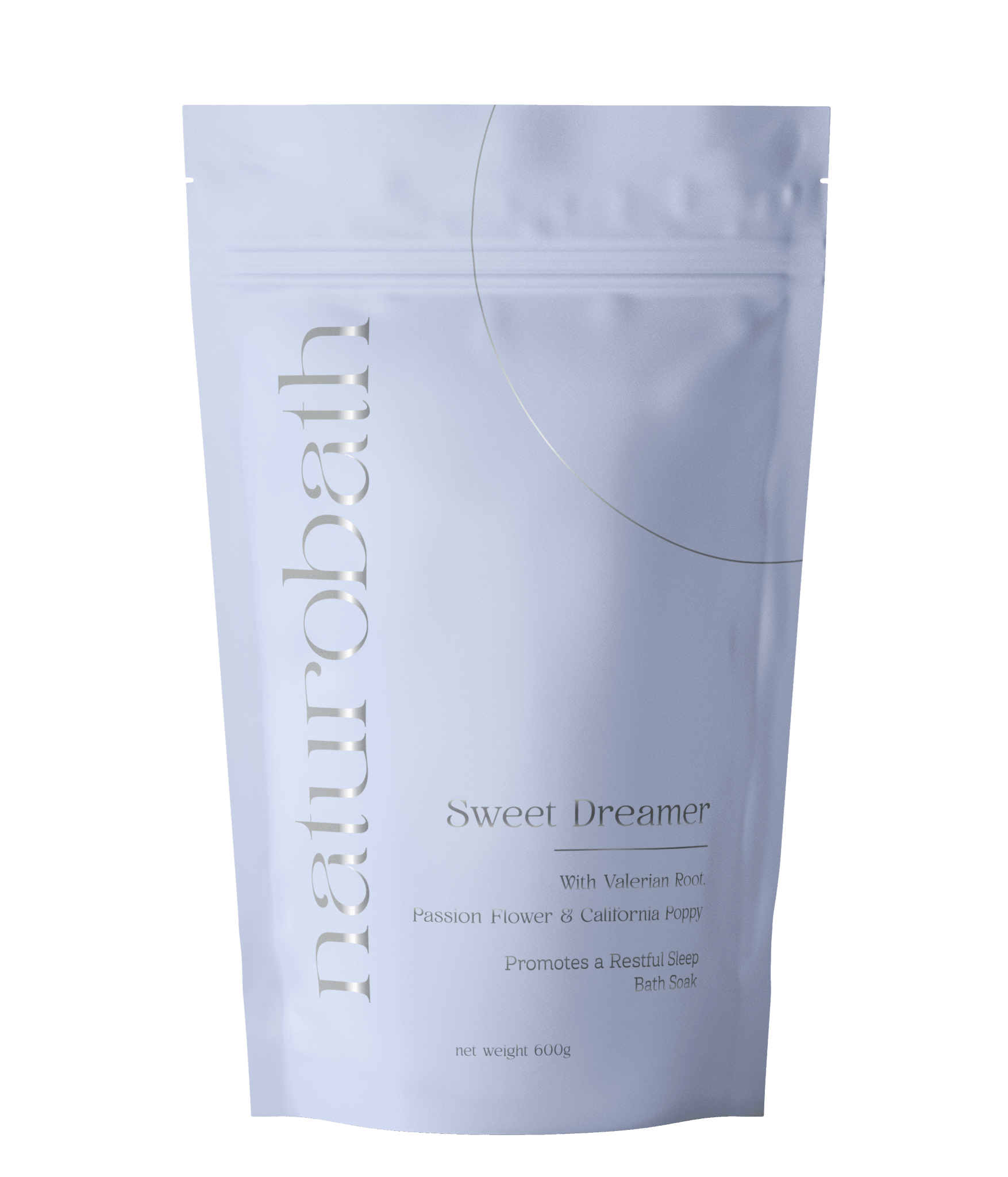 Sweet Dreamer mineral soak, infused with a calming, aromatic blend for your evening wind-down